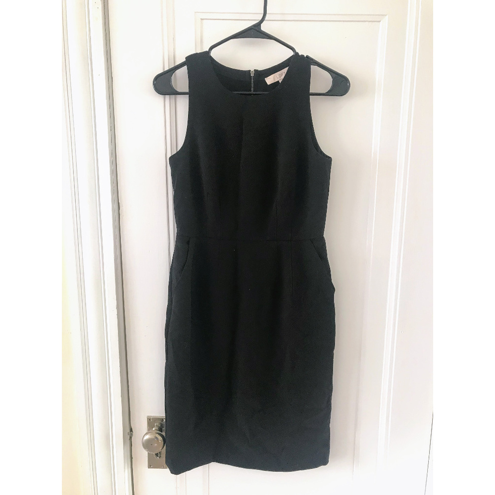 LOFT Sleeveless Black Dress - Sz 4